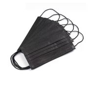 Маска медицинская 4-х слойная черная 100шт